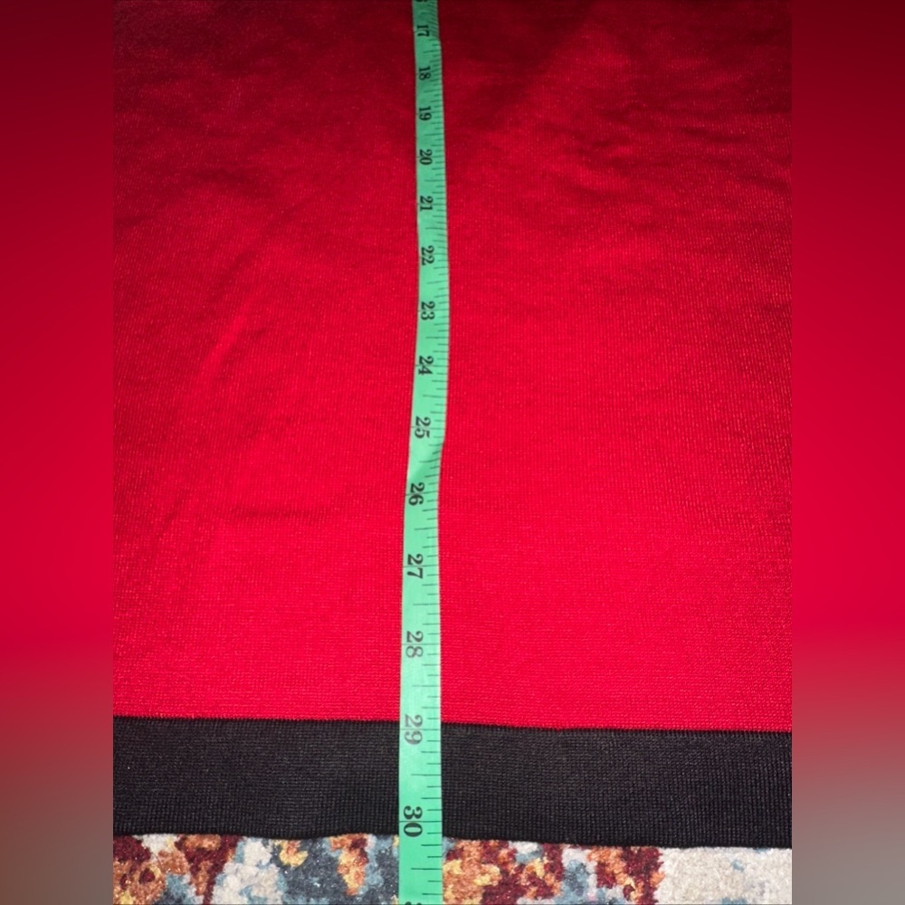 NWT Cable & Gauge Black Red Tunic Boatneck Sweater Plus Sz 3X 3/4 Sleeve - Picture 9 of 10